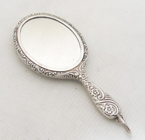 EDWARDIAN SILVER CHATELAINE MIRROR CHESTER 1904 CRISFORD AND NORRIS LTD - ADDITIONAL PHOTO 4