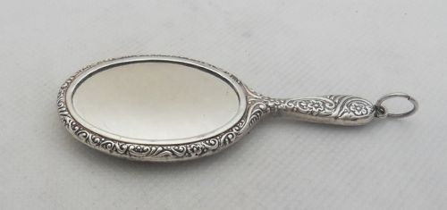 EDWARDIAN SILVER CHATELAINE MIRROR CHESTER 1904 CRISFORD AND NORRIS LTD - ADDITIONAL PHOTO 5