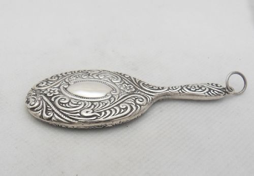 EDWARDIAN SILVER CHATELAINE MIRROR CHESTER 1904 CRISFORD AND NORRIS LTD - ADDITIONAL PHOTO 6