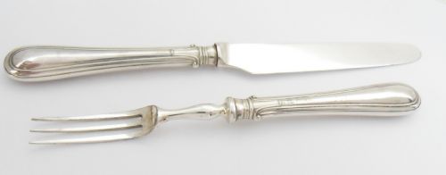 EDWARDIAN CASED SET OF SILVER HANDLED DESSERT CUTLERY - ADDITIONAL PHOTO 6