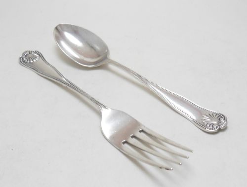 ANTIQUE CASED SILVER CHRISTENING SET 191011 - ADDITIONAL PHOTO 3