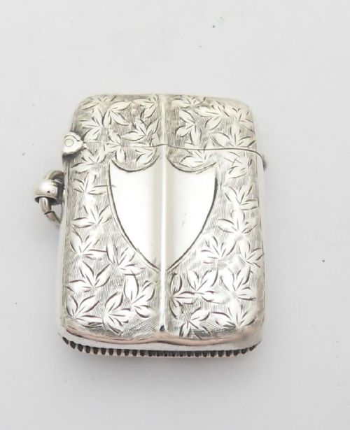 UNUSUAL EDWARDIAN SILVER VESTA HALLMARKED BIRMINGHAM 1902 - ADDITIONAL PHOTO 20