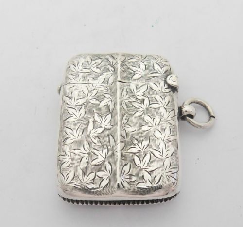 UNUSUAL EDWARDIAN SILVER VESTA HALLMARKED BIRMINGHAM 1902 - ADDITIONAL PHOTO 21