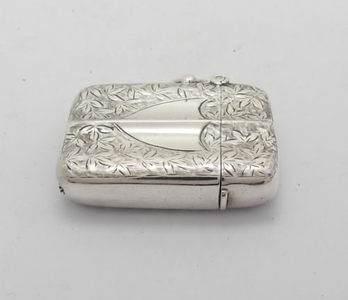 UNUSUAL EDWARDIAN SILVER VESTA HALLMARKED BIRMINGHAM 1902 - ADDITIONAL PHOTO 22