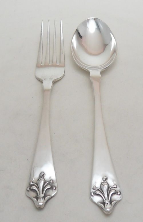 EXCEPTIONAL SILVER CHRISTENING SET LONDON 1920 - ADDITIONAL PHOTO 6