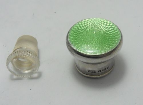 LONDON 1929 GREEN ENAMELLED TOPPED SCENT BOTTLE - ADDITIONAL PHOTO 2