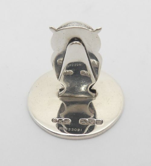 SAMPSON MORDAN SILVER OWL MENUCARD HOLDER CHESTER 1904 - ADDITIONAL PHOTO 3