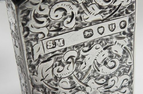 SAMPSON MORDAN RARE VICTORIAN SILVER VESTA CASE LONDON 1883 - ADDITIONAL PHOTO 3