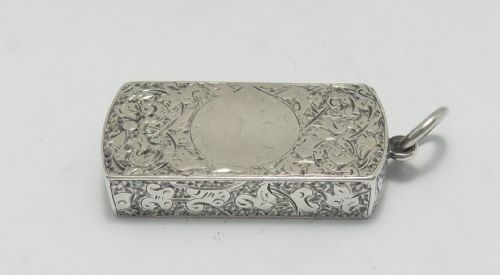 SAMPSON MORDAN RARE VICTORIAN SILVER VESTA CASE LONDON 1883 - ADDITIONAL PHOTO 6
