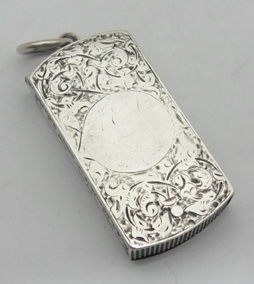 SAMPSON MORDAN RARE VICTORIAN SILVER VESTA CASE LONDON 1883 - ADDITIONAL PHOTO 7