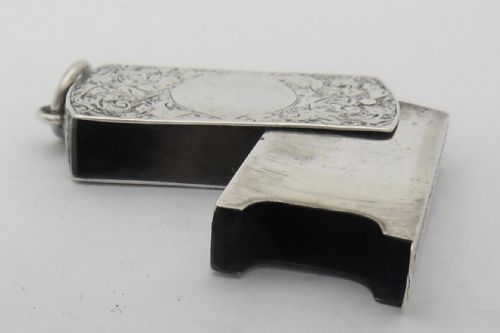 SAMPSON MORDAN RARE VICTORIAN SILVER VESTA CASE LONDON 1883 - ADDITIONAL PHOTO 11