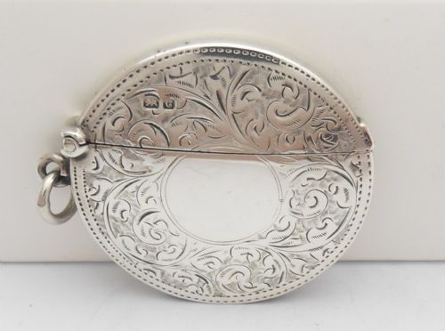 UNUSUAL CIRCULAR SILVER VESTA CASE CHESTER 1903 BY WM NEALE - ADDITIONAL PHOTO 1