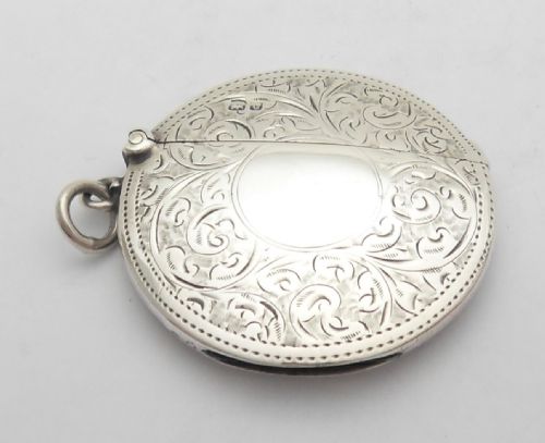 UNUSUAL CIRCULAR SILVER VESTA CASE CHESTER 1903 BY WM NEALE - ADDITIONAL PHOTO 2