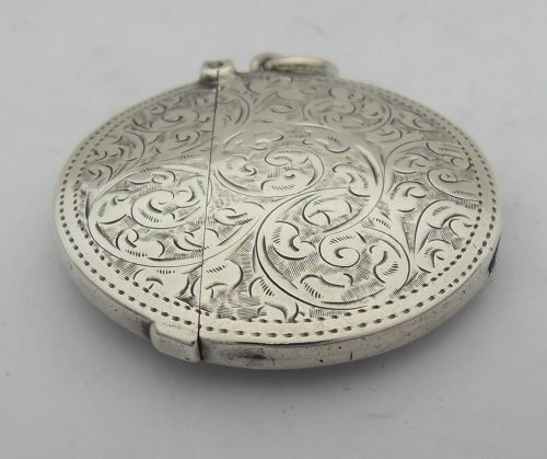 UNUSUAL CIRCULAR SILVER VESTA CASE CHESTER 1903 BY WM NEALE - ADDITIONAL PHOTO 3