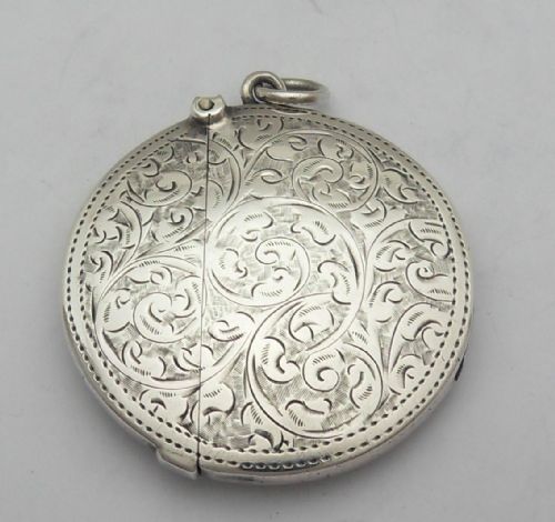 UNUSUAL CIRCULAR SILVER VESTA CASE CHESTER 1903 BY WM NEALE - ADDITIONAL PHOTO 4
