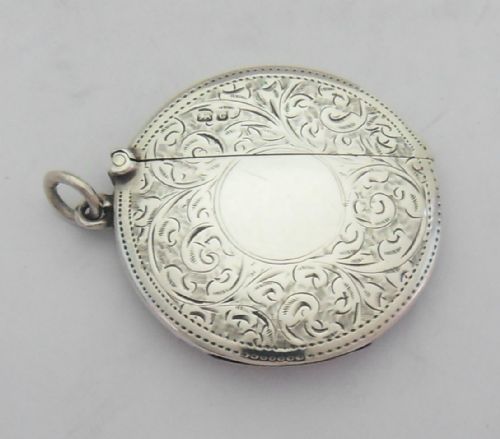 UNUSUAL CIRCULAR SILVER VESTA CASE CHESTER 1903 BY WM NEALE - ADDITIONAL PHOTO 7