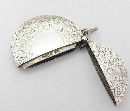 UNUSUAL CIRCULAR SILVER VESTA CASE CHESTER 1903 BY WM NEALE - ADDITIONAL PHOTO 10
