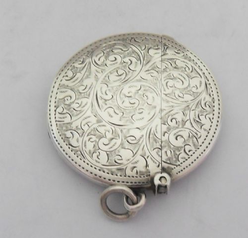 UNUSUAL CIRCULAR SILVER VESTA CASE CHESTER 1903 BY WM NEALE - ADDITIONAL PHOTO 11