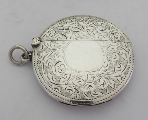 UNUSUAL CIRCULAR SILVER VESTA CASE CHESTER 1903 BY WM NEALE - ADDITIONAL PHOTO 12