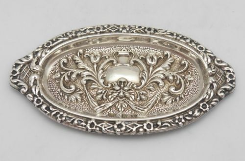 edwardian silver pin dish birmingham 1904 by samuel m levi - CATEGORY: ANTIQUE SILVER - DATED EDWARDIAN