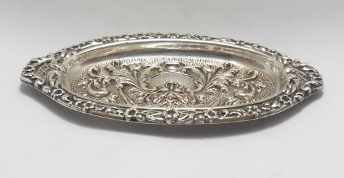 EDWARDIAN SILVER PIN DISH BIRMINGHAM 1904 BY SAMUEL M LEVI - ADDITIONAL PHOTO 1