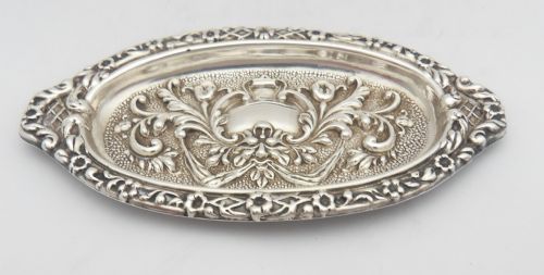 EDWARDIAN SILVER PIN DISH BIRMINGHAM 1904 BY SAMUEL M LEVI - ADDITIONAL PHOTO 2