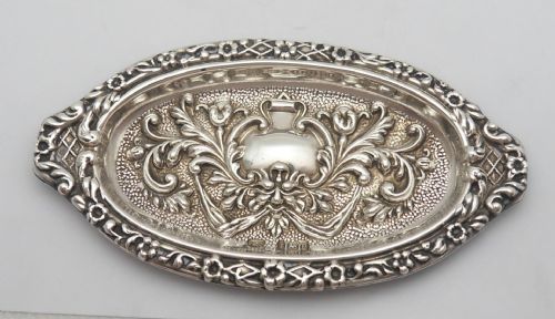 EDWARDIAN SILVER PIN DISH BIRMINGHAM 1904 BY SAMUEL M LEVI - ADDITIONAL PHOTO 3