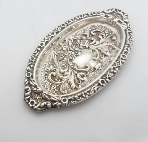 EDWARDIAN SILVER PIN DISH BIRMINGHAM 1904 BY SAMUEL M LEVI - ADDITIONAL PHOTO 7