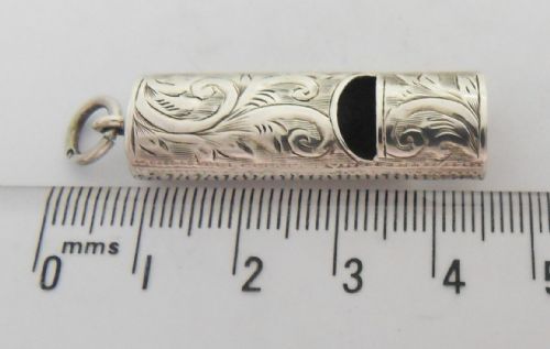 RARE EDWARDIAN SILVER FOB WHISTLE BIRMINGHAM 1905 - ADDITIONAL PHOTO 8