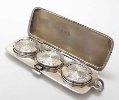 very rare silver triple sovereign case birmingham 1938 - CATEGORY: ANTIQUE SILVER - DATED 1940