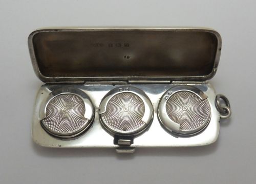VERY RARE SILVER TRIPLE SOVEREIGN CASE BIRMINGHAM 1938 - ADDITIONAL PHOTO 5