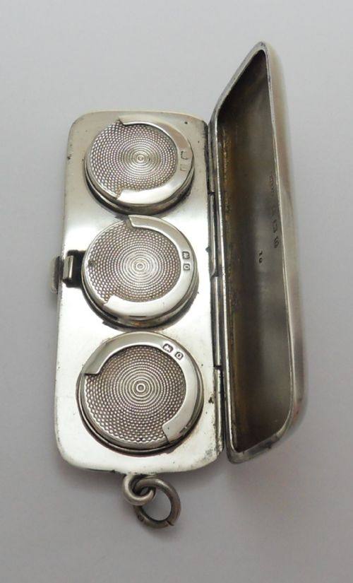 VERY RARE SILVER TRIPLE SOVEREIGN CASE BIRMINGHAM 1938 - ADDITIONAL PHOTO 8