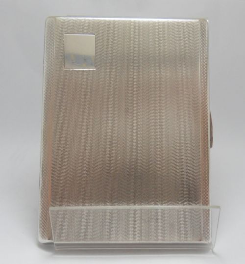 FINE ART DECO SILVER CIGARETTE CASE BIRMINGHAM 1946 - ADDITIONAL PHOTO 1