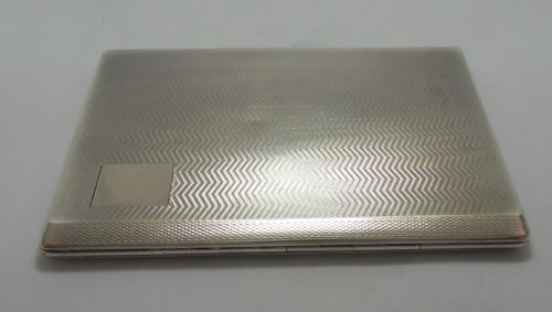 FINE ART DECO SILVER CIGARETTE CASE BIRMINGHAM 1946 - ADDITIONAL PHOTO 3