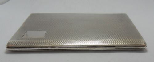 FINE ART DECO SILVER CIGARETTE CASE BIRMINGHAM 1946 - ADDITIONAL PHOTO 9