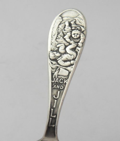SILVER JACK JILL NURSERY SPOON GLASGOW 1930 BY W H COLLINS - ADDITIONAL PHOTO 3