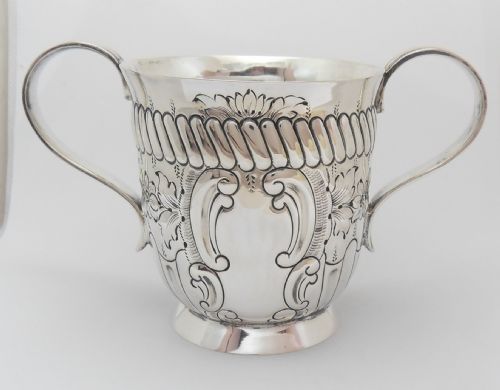 fine victorian silver porringer sheffield 1896 - CATEGORY: ANTIQUE SILVER - DATED VICTORIAN