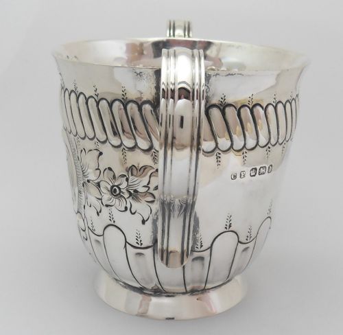 FINE VICTORIAN SILVER PORRINGER SHEFFIELD 1896 - ADDITIONAL PHOTO 3