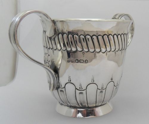 FINE VICTORIAN SILVER PORRINGER SHEFFIELD 1896 - ADDITIONAL PHOTO 5