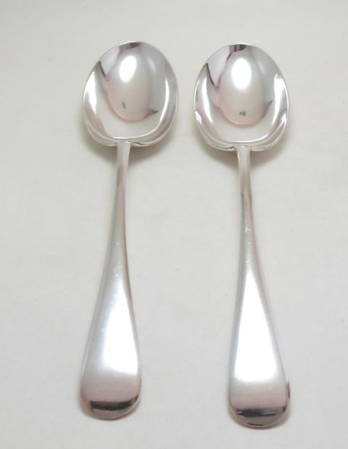 sheffield 1917 by walker hall silver serving spoons - CATEGORY: ANTIQUE SILVER - DATED 1920