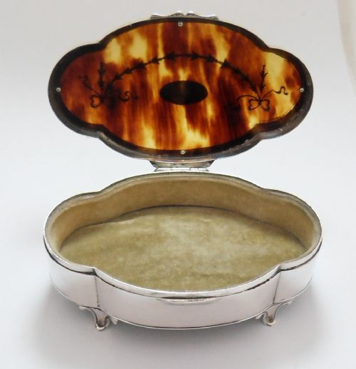 MAPPIN WEBB SILVER PIQUE TORTOISESHELL BOX BIRMINGHAM 1912 - ADDITIONAL PHOTO 10