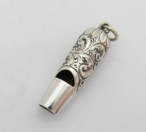 RARE VICTORIAN SILVER WHISTLE BIRMINGHAM 1898 - ADDITIONAL PHOTO 1