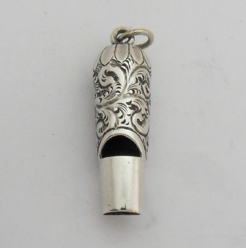RARE VICTORIAN SILVER WHISTLE BIRMINGHAM 1898 - ADDITIONAL PHOTO 2