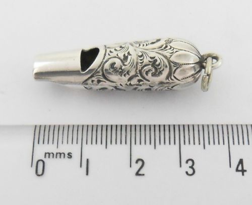 RARE VICTORIAN SILVER WHISTLE BIRMINGHAM 1898 - ADDITIONAL PHOTO 4