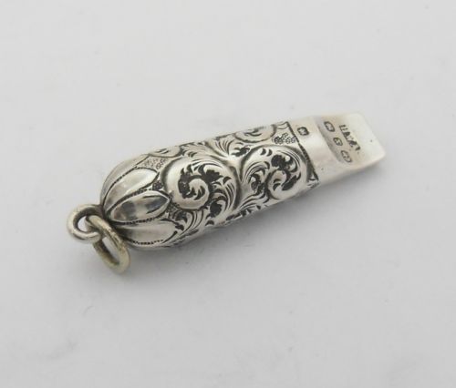 RARE VICTORIAN SILVER WHISTLE BIRMINGHAM 1898 - ADDITIONAL PHOTO 7