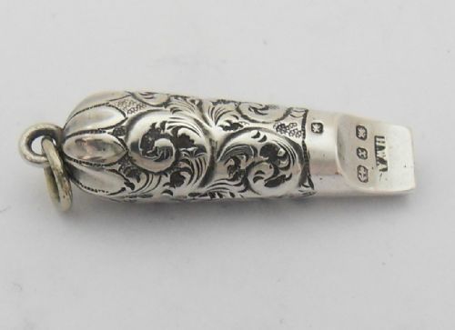 RARE VICTORIAN SILVER WHISTLE BIRMINGHAM 1898 - ADDITIONAL PHOTO 8