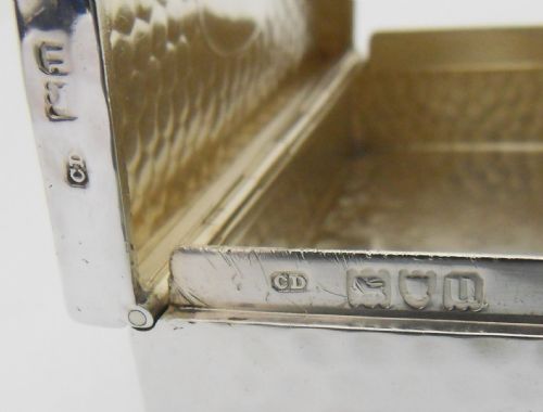ARTS CRAFTS SILVER BOX LONDON 1915 GILT INTERIOR - ADDITIONAL PHOTO 7