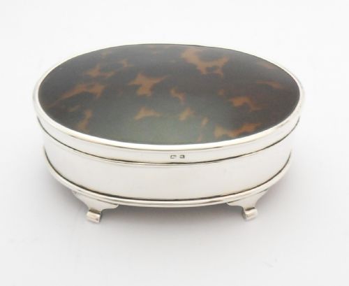 mappin webb silver tortoiseshell box birmingham 1925 - CATEGORY: ANTIQUE SILVER - DATED 1930