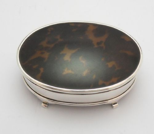 MAPPIN WEBB SILVER TORTOISESHELL BOX BIRMINGHAM 1925 - ADDITIONAL PHOTO 1