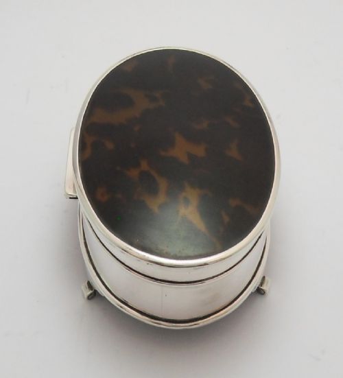 MAPPIN WEBB SILVER TORTOISESHELL BOX BIRMINGHAM 1925 - ADDITIONAL PHOTO 3